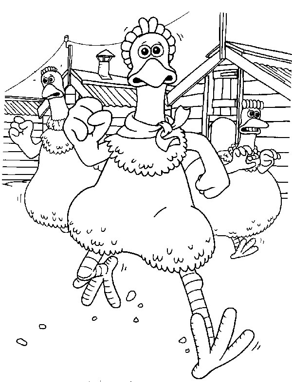 Plansa de colorat cu Chicken run 12 4